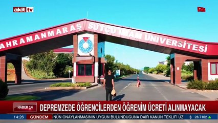 Depremzede öğrencilerden öğrenim ücreti alınmayacak