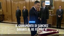 Pedro Sánchez giura davanti al re: sarà di nuovo primo ministro spagnolo