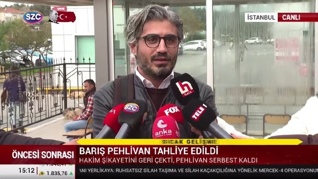 Barış Pehlivan tahliye edildi