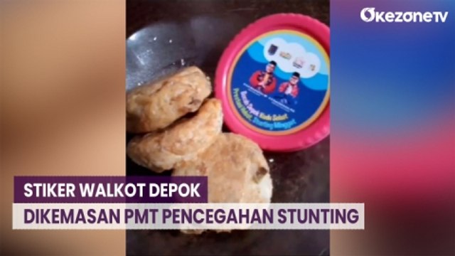 Stiker Walkot Dikemasan PMT Pencegahan Stunting Kota Depok Ternyata Seharga Rp10 Ribu