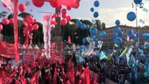 Sciopero, le lavoratrici in piazza del Popolo: 