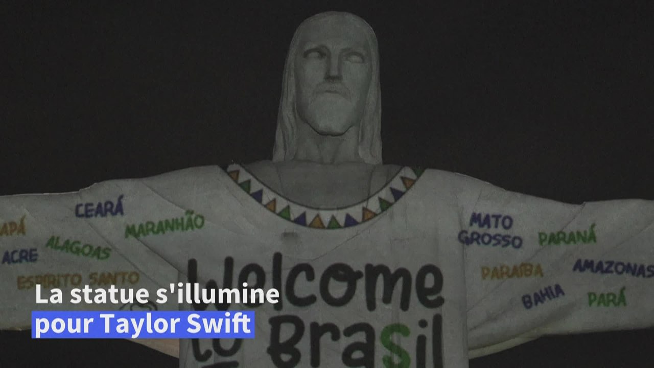 Le Christ Rédempteur dit "Bienvenue au Brésil" à Taylor Swift