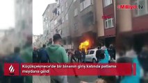 Küçükçekmece'de bir binada doğal gaz kaynaklı patlama