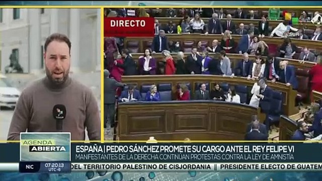 Pedro Sánchez promete su cargo ante el rey de España Felipe VI