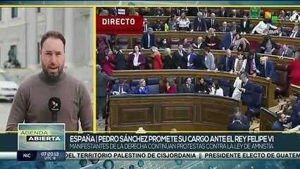 Pedro Sánchez promete su cargo ante el rey de España Felipe VI