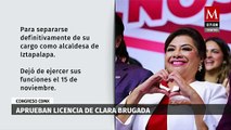 Aprueban licencia a Clara Brugada para separarse definitiva como alcaldesa