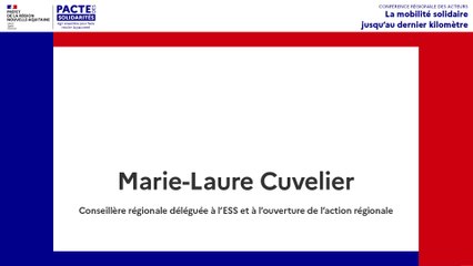 La mobilité solidaire jusqu'au dernier kilomètre - Marie-Laure Cuvelier