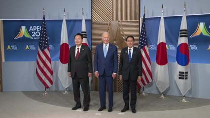 한미일 정상, APEC서 회동...바이든 "두 분 덕에 짐 덜어" / YTN