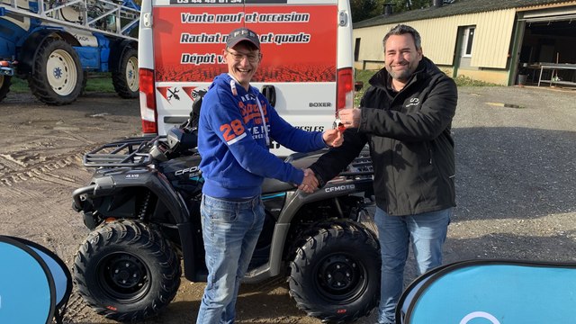 Ce jeune agriculteur a gagné un quad CF Moto grâce à Moisson Live !