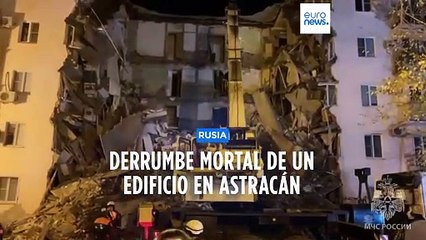 Derrumbe mortal de un edificio residencial en la ciudad rusa de Astracán