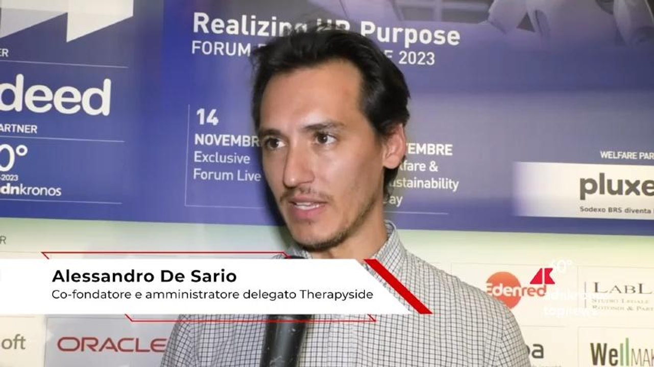 Forum Risorse Umane, De Sario (Therapyside): “Engagement dipendenti è sfida più grande risorse umane”