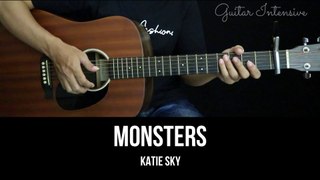Monsters - Katie Sky | EASY Guitar Tutorial with Chords / Lyrics