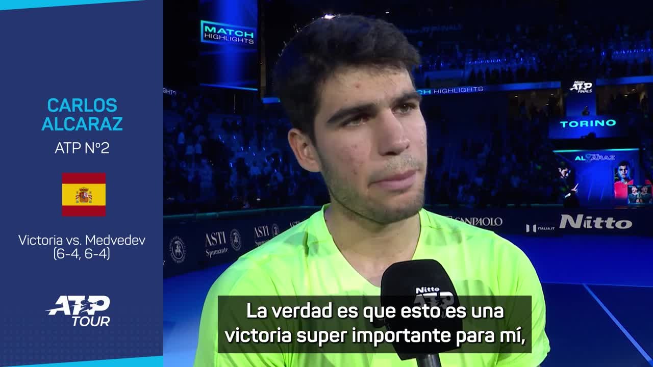 Alcaraz, tras vencer a Medvedev: "La confianza que me da este tipo de partidos es muy grande"