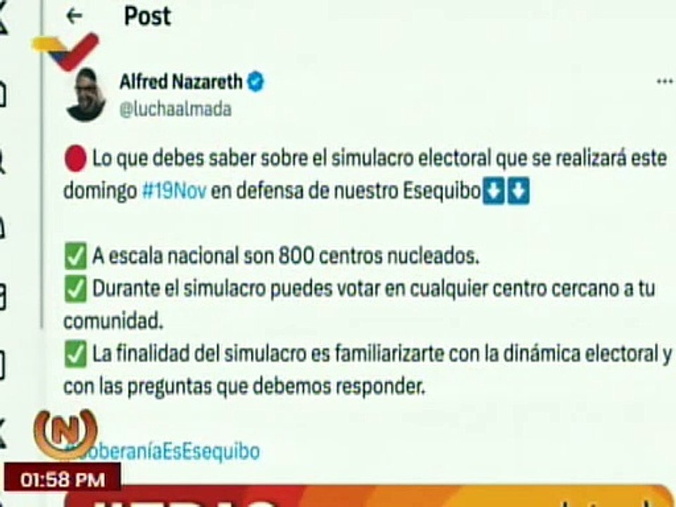 Vpdte. Sec. de Com. Freddy Ñáñez informa acerca...