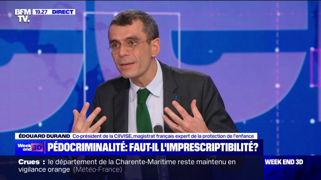 Pédocriminalité: Il y a 160.000 enfants chaque année dans notre pays qui sont victimes de violences sexuelles et 3% des pédocriminels sont déclarés coupables , rapporte Édouard Durand, co-président de la CIIVISE
