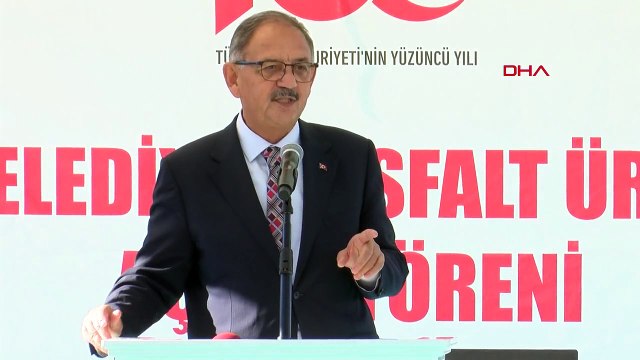 Le ministre Özhaseki a pris la parole lors de l'ouverture de l'usine de production d'asphalte à Kayseri.