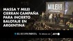 Massa y Milei cierran campaña para incierto balotaje presidencial en Argentina
