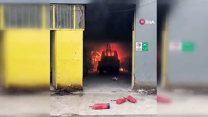 Le camion de la verrerie a pris feu