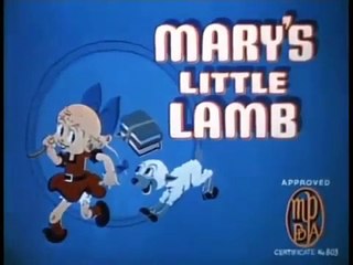 UB Iwerks ComiColor Cartoon Mary's Little Lamb Classic Cartoon