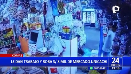 Trabajador de mercado Unicachi le roba más de S/8 mil a su empleadora: recién había sido contratado