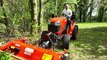 Front Flail Mower Verticut with the Peruzzo Scorpion using the Kubota B2261 Compact Tractor