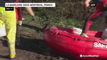 Working to bring down flood levels in northern France