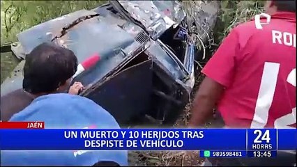 Cajamarca: despiste vehicular deja un muerto y 10 heridos en Jaén