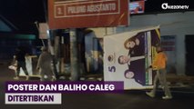 Curi Start Kampanye, Ratusan Poster dan Baliho Caleg di Kediri Ditertibkan