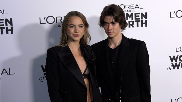 Emma Brooks and Zack Lugo 2023 L’Oréal Paris’ Women of Worth Gala Black Carpet Fashion