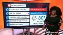 Your Sunday football forecast from Miami to San Francisco
