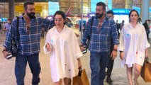 Decent Couple Of Bollywood, Sanjay Dutt & Manyata Dutt Returning Home Together