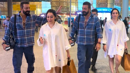 Скачать видео: Decent Couple Of Bollywood, Sanjay Dutt & Manyata Dutt Returning Home Together