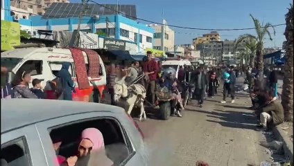 فلسطينيون يخلون جباليا شمال قطاع غزة