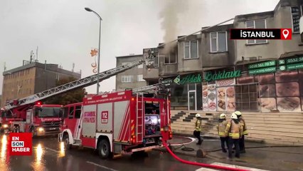 Sultanbeyli'de iş yerinin deposunda yangın