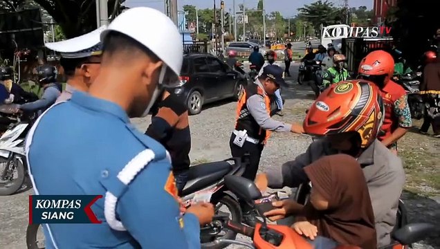 Razia Lalu Lintas di Kawasan Bandara Sepinggan Balikpapan, Puluhan Pelangar Kena Tilang