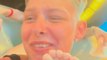 Boy's opinion on 'boring' water slides changes in a FLASH after going down a Tenerife water slide