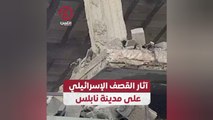 آثار القصف الإسرائيلي على مدينة نابلس