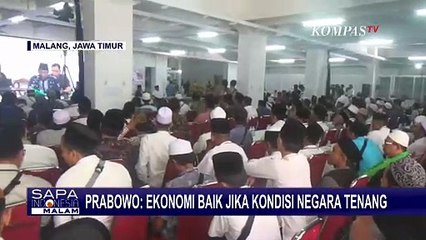 Bicara Soal Program Hilirisasi, Prabowo: Ekonomi Baik Jika Kondisi Negara Tenang
