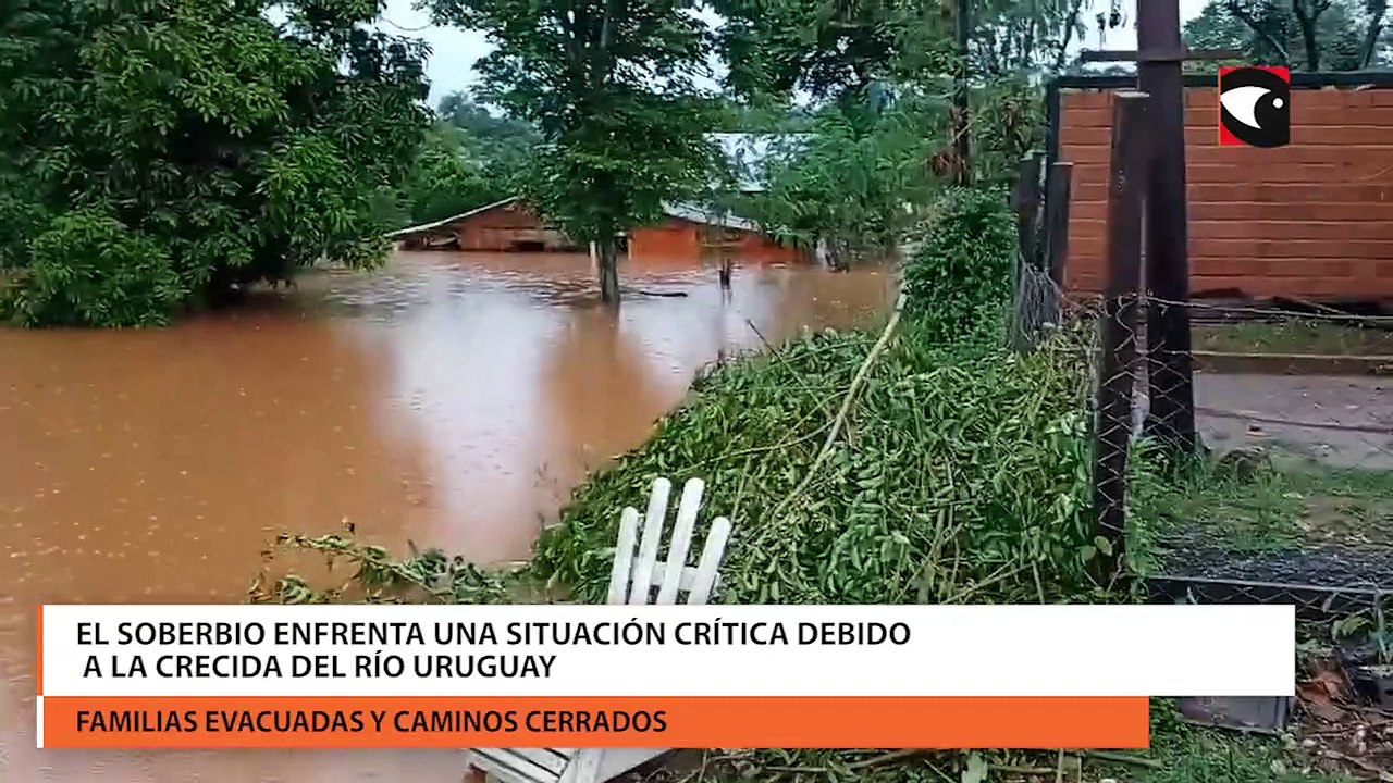 El Soberbio enfrenta una situación crítica debido a la crecida del río Uruguay