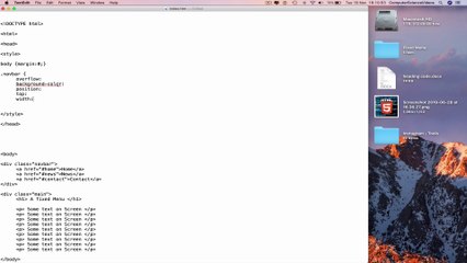 How to CREATE a Fixed Navigation Menu Using HTML5 & CSS3 | New