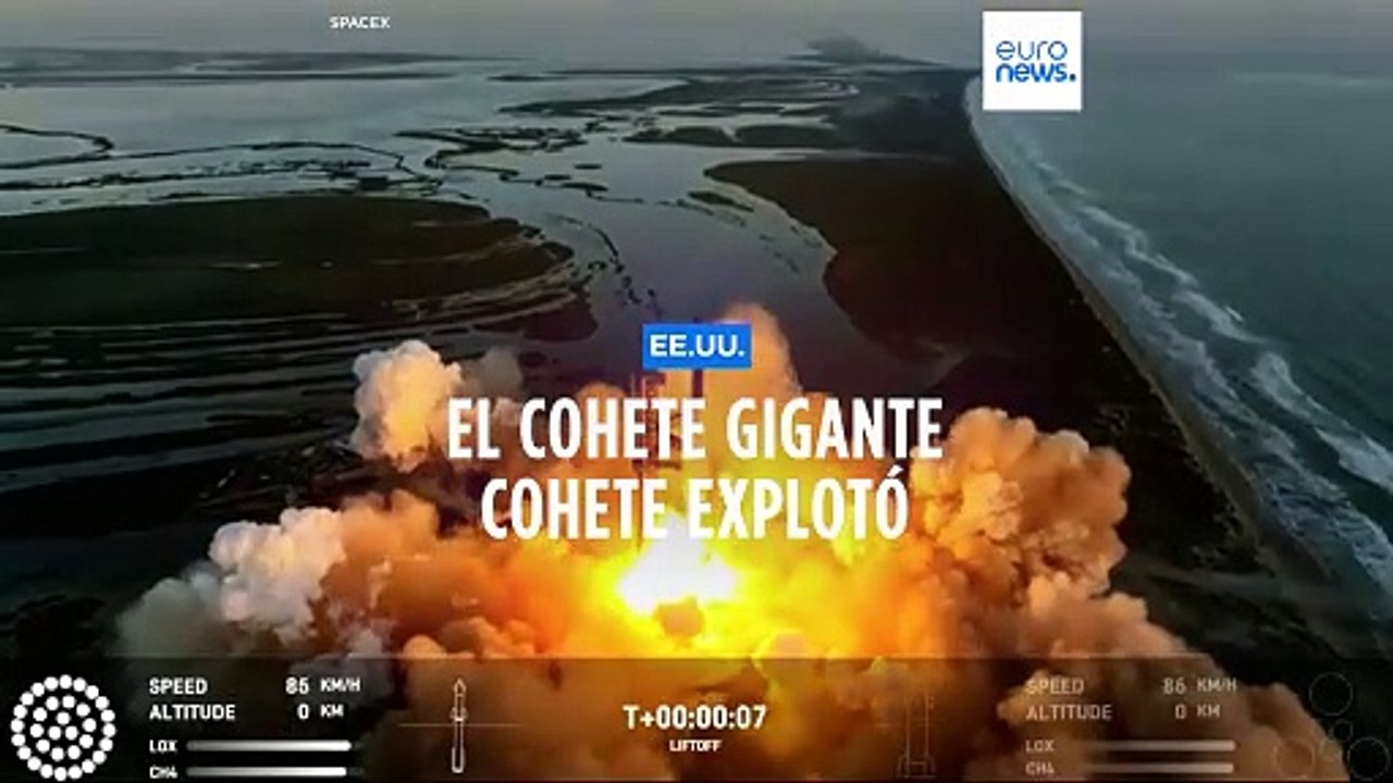 El enorme cohete Starship de SpaceX despega con éxito, pero vuelve a explotar