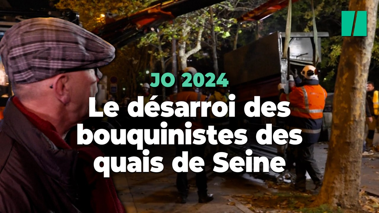 JO de Paris : le désarroi des bouquinistes face aux grues qui les délogent des quais de Seine