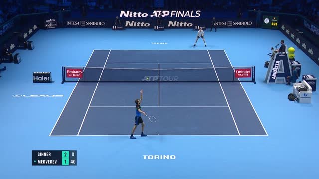 ATP Finals - Sinner sort Medvedev en demi-finale