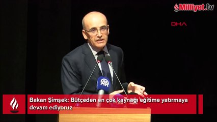 Bakan Şimşek: Bütçeden en çok kaynağı eğitime yatırmaya devam ediyoruz