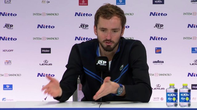 ATP Finals 2023 - Daniil Medvedev : Je vais essayer d'en faire plus la saison prochaine parce que Jannik Sinner, Carlos Alcaraz, Novak Djokovic, ils jouent de mieux en mieux
