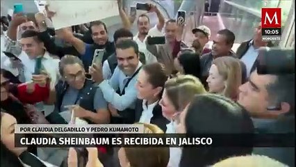 Claudia Sheinbaum es recibida en Jalisco por Claudia Delgadillo