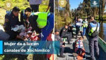 Policías asisten en labor de parto de mujer en canales de Xochimilco