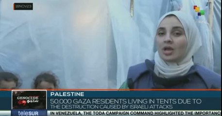 50,000 Gaza residents living in tents due to the destruction caused by Israeli attacks