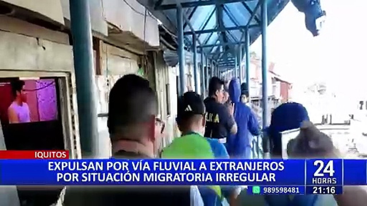 Iquitos: expulsan por vía fluvial a extranjeros con antecedentes delictivos y en situación irregular