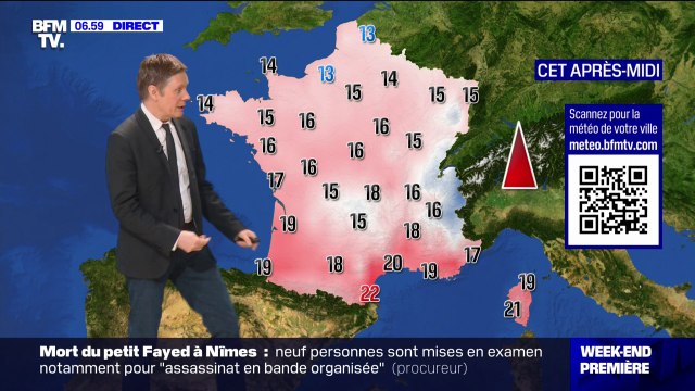 Quelques averses dans le centre du pays, mais des éclaircies et de la douceur sur le reste du territoire, avec des températures comprises entre 13°C et 22°C... La météo de ce dimanche 19 novembre